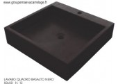 lavabo quadro basalto nero 50x50 h 12