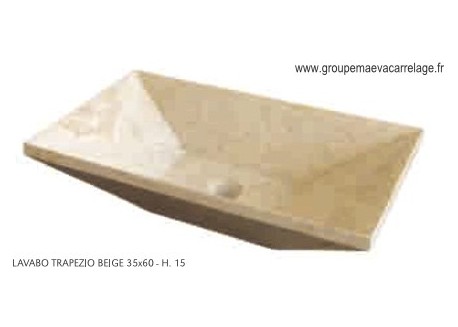 Pila mármol trapecio beige 35x60 h15