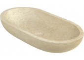 vasque ovale beige 70x35x15 pierre naturelle