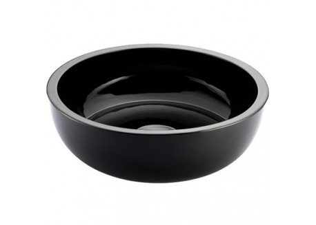 Vasque ceramique a poser d40 cm/ h 12 cm noir brillant ms 5913